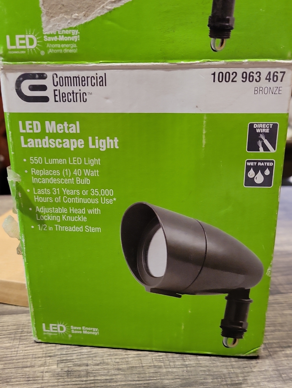 LED Metal Housing (only) Landscaping Light,new W Some Slight Scuffs